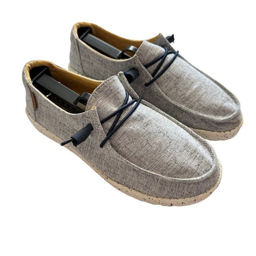 Hey Dude Wendy Sneakers Women's 7‎ Chambray White Blue Slip On